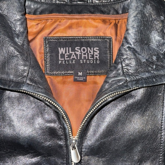 Wilsons Leather Black Jacket - Picture 3 of 5